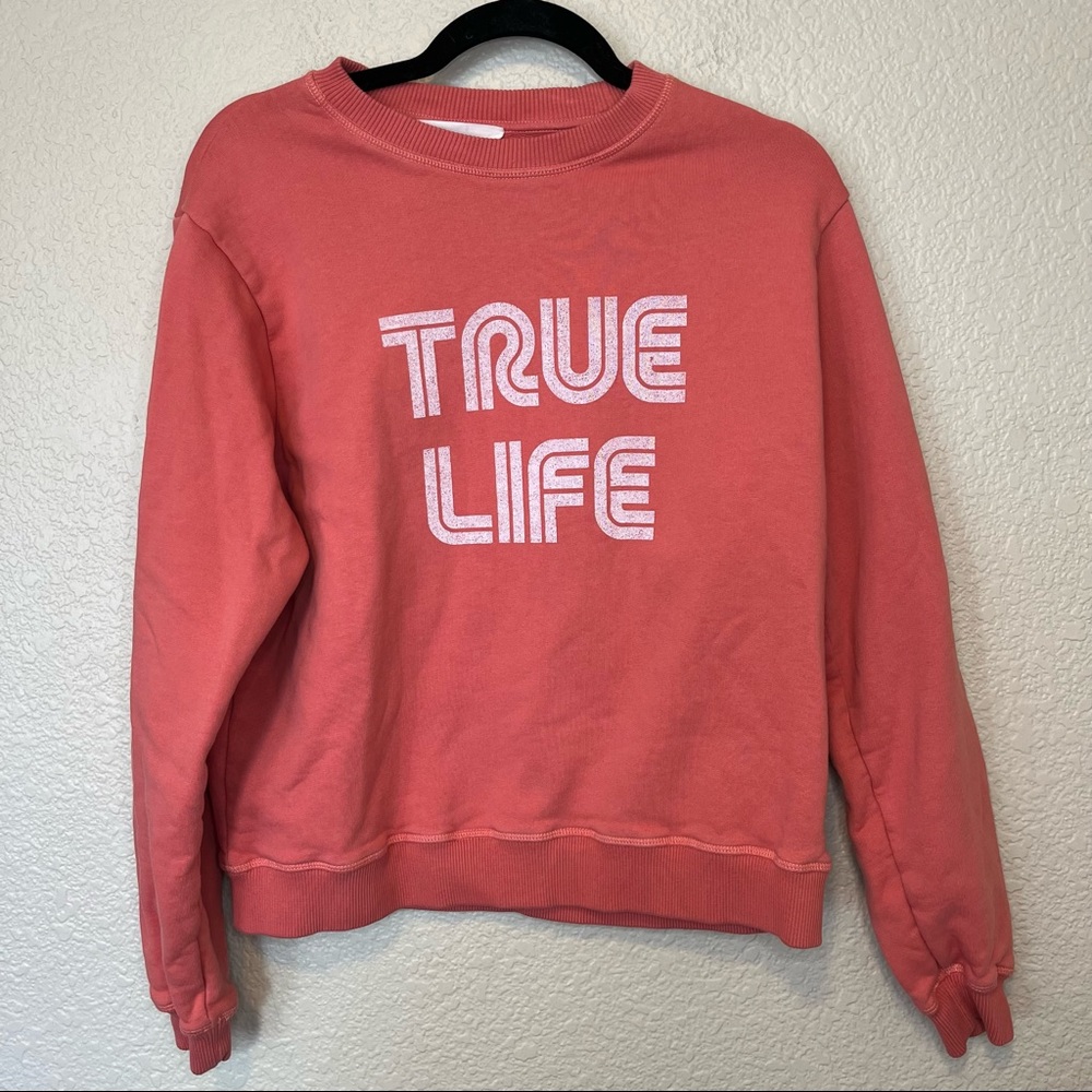 ba&sh TARAH Sweatshirt Crewneck Sweatshirt True Life Size Medium - Picture 2 of 8